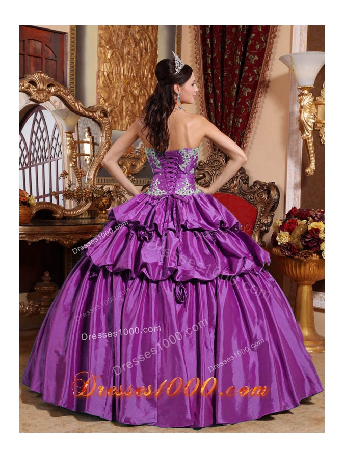 Ball Gown Sweetheart Appliques Dresses For a Quinceanera for 2014