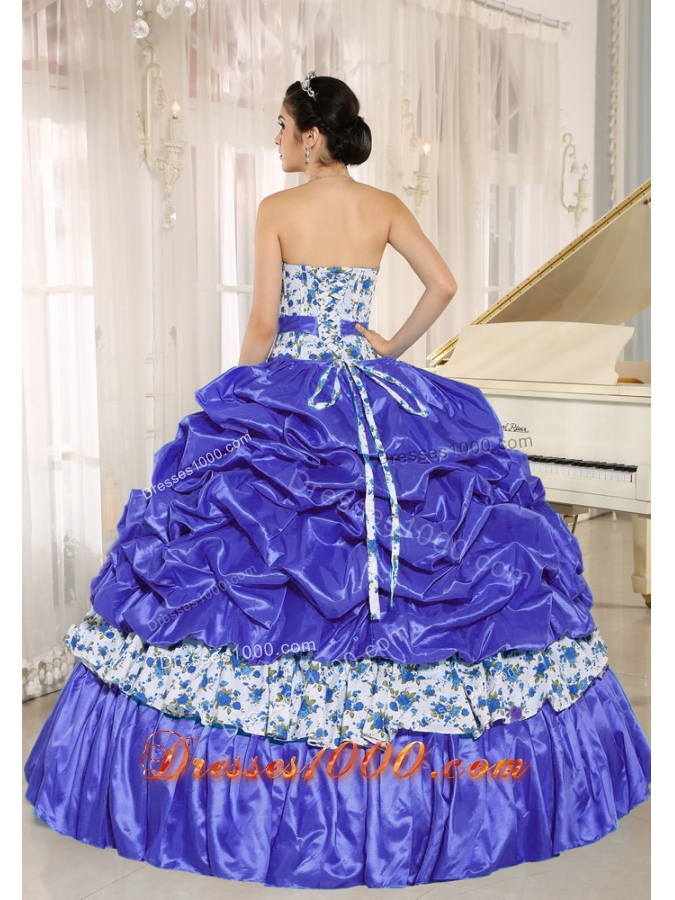 Ball Gown Sweetheart Beaded and Pick-ups For Purple Quinceanera Dress