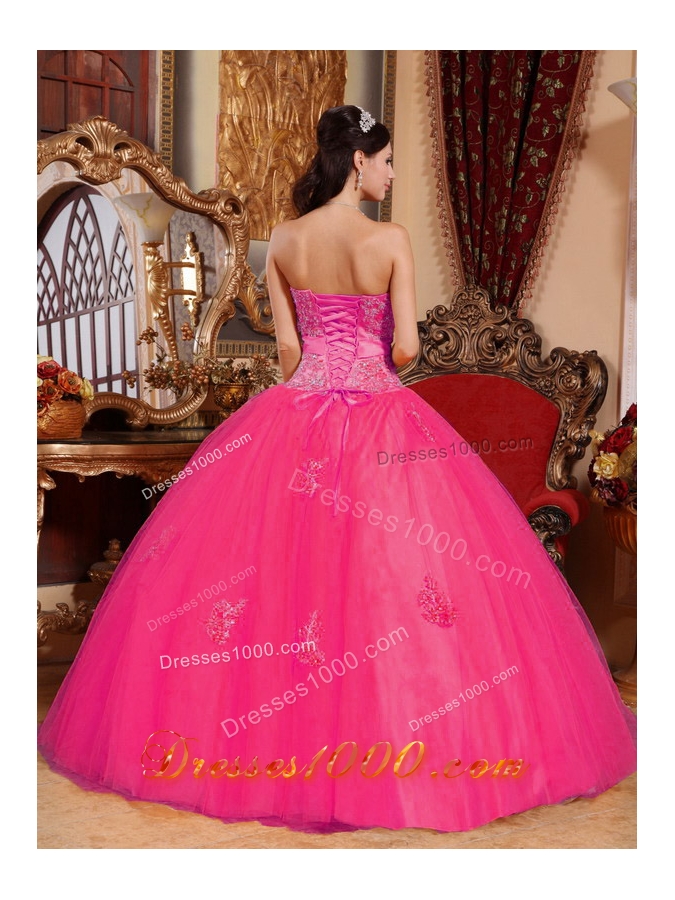 Ball Gown Sweetheart Quinceanera Dress with Tulle Appliques