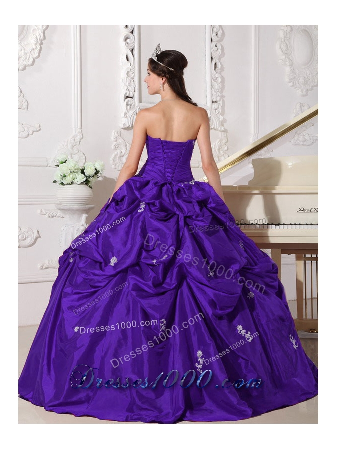 Purple Sweetheart Beading 2014 New Pick-ups Quinceanera Dress
