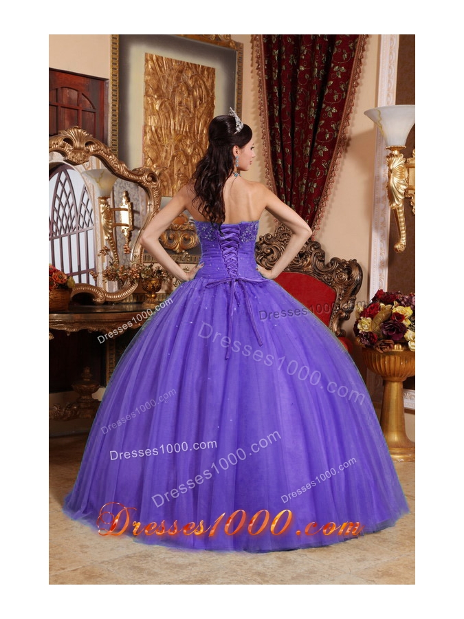 Wonderful Strapless Embroidery with Beading Quinceanera Dress