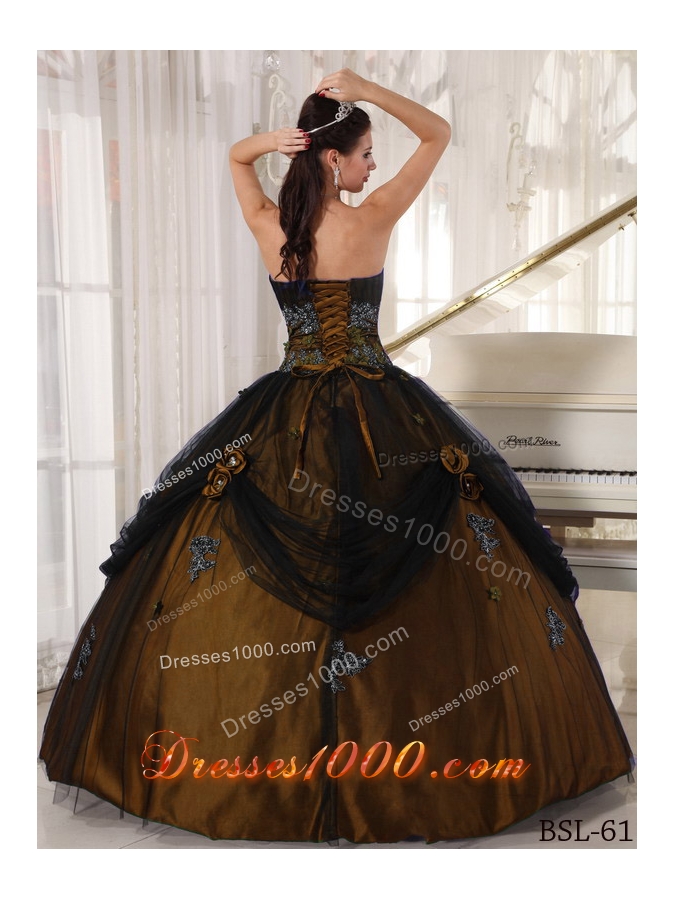 Olive Green Strapless Tulle and Taffeta Quinceanera Dresses with Beading