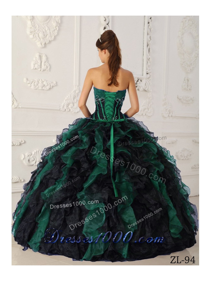 Colorful Puffy Strapless 2014 Spring Beading Quinceanera Dresses