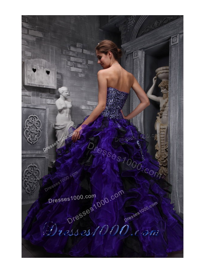 Elegant Sweetheart Ruffles and Beading Quinceanera Dress for 2014