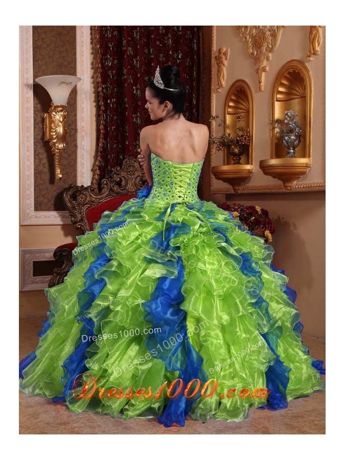 Exclusive Puffy Sweetheart 2014 Beading Quinceanera Dresses