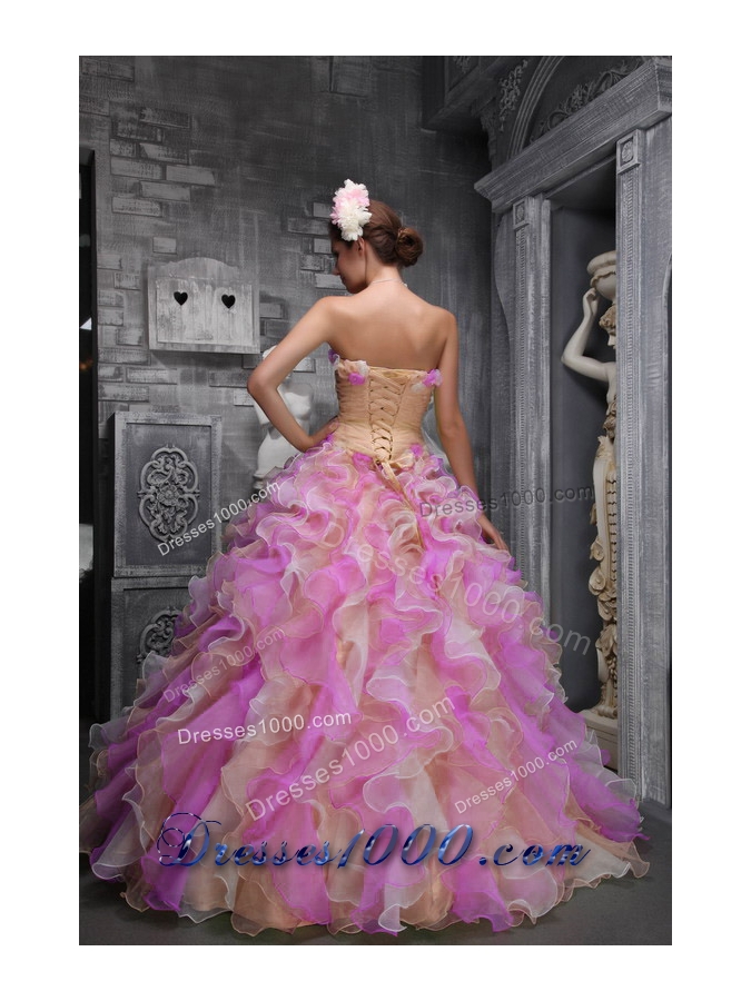 2014 Lovely Strapless Multi-color Long Quinceanera Dresses