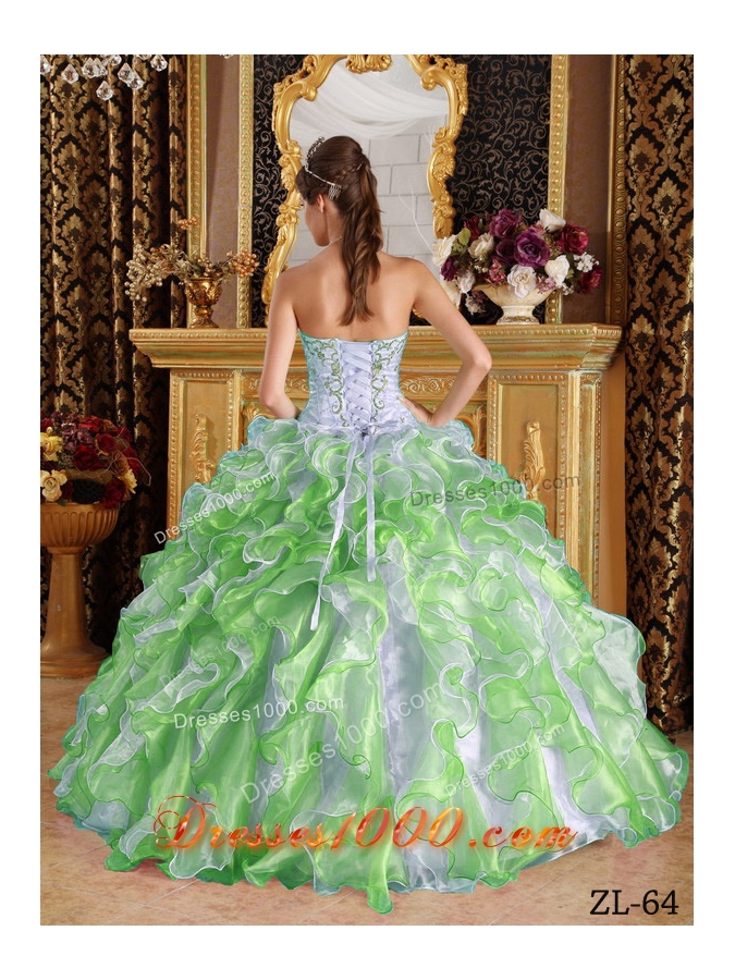 Puffy Sweetheart Appliques 2014 Quinceanera Gown for 2014