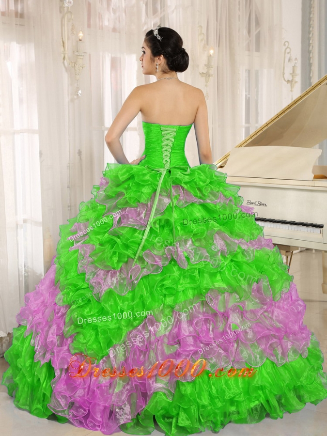 Elegant 2014 Spring Quinceanera Dresses Ruffles Appliques Sweetheart