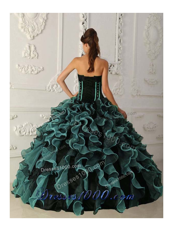 Exquisite Puffy Sweetheart 2014 Beading Quinceanera Dresses with Ruffles