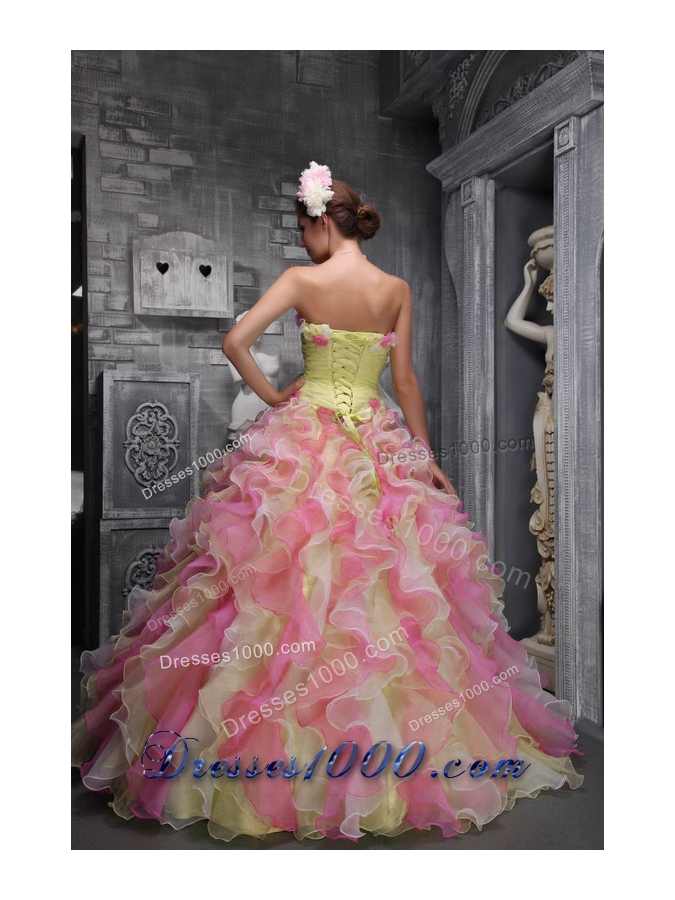Lovely Strapless 2014 Pretty Multi-color Quinceanera Dresses
