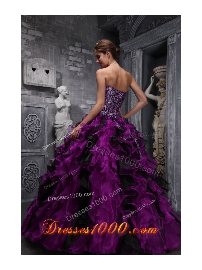 Pretty Fuchsia Sweetheart Ruffles and Beading Quinceanera Dresses for 2014