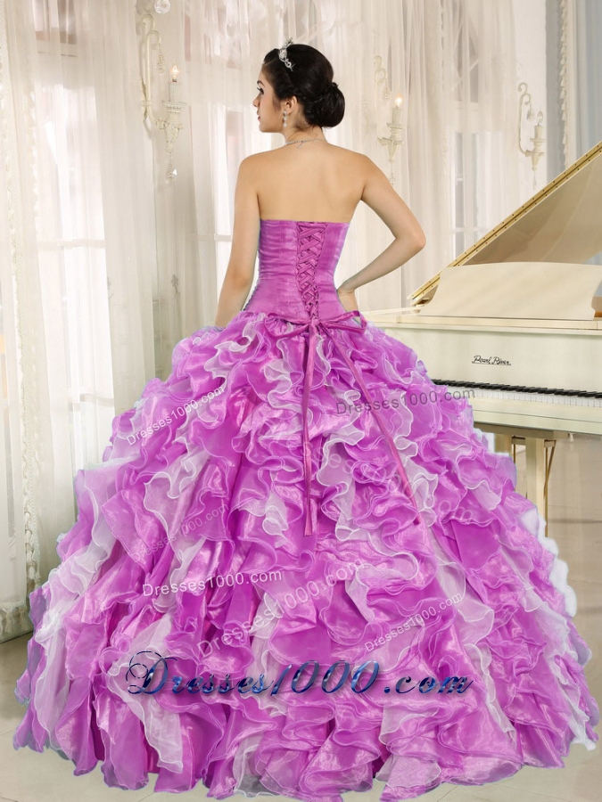 2014 Colorful Romantic Quinceanera Dresses Beading and Ruffles for Custom Made