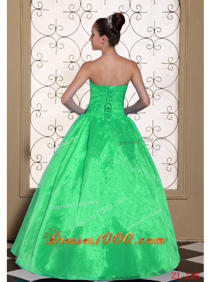 2014 Lovely Strapless Princess Quinceanera Dress with Beading