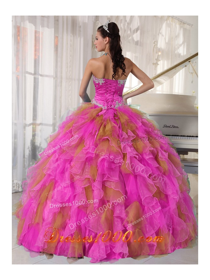 2014 Pretty Ball Gown Quinceanera Dresses with Ruffles