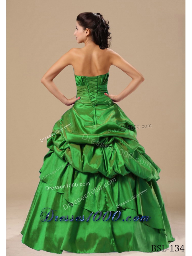 Modest Strapless Appliques and Pick-ups 2014 Quinceanera Dresses