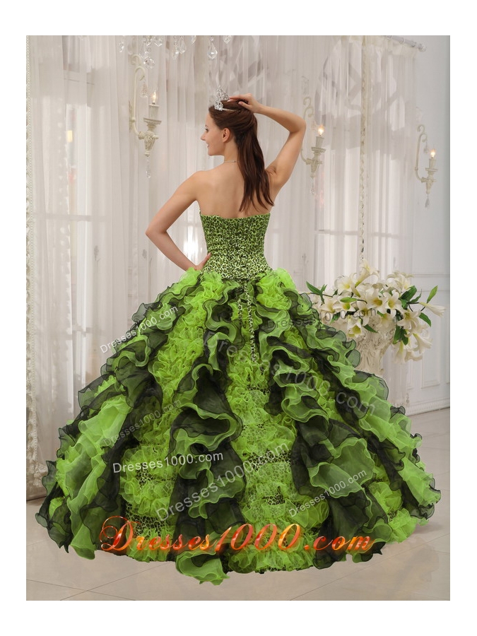 Multi-colored Puffy Sweetheart with Beading Quinceanera Dresses for 2014
