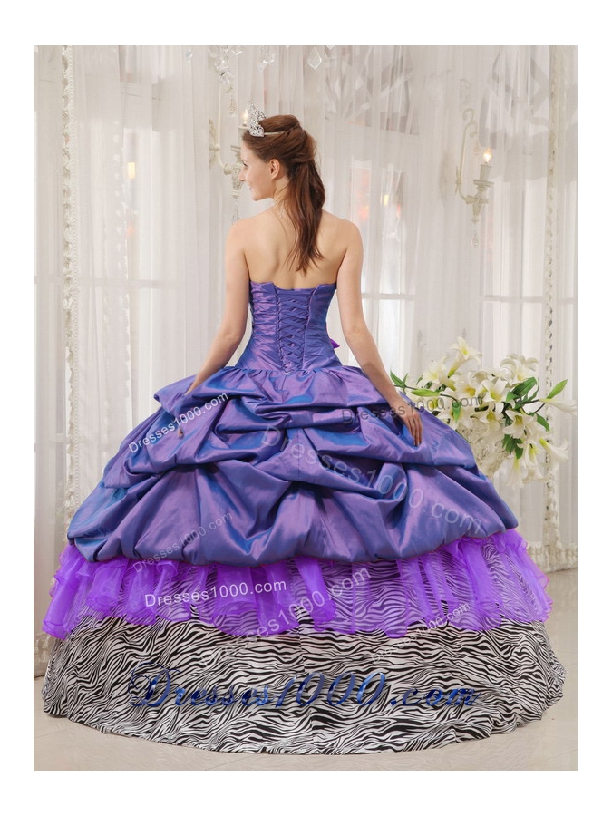 Exclusive Puffy Strapless Beading Quinceanera Dresses with Pick-ups
