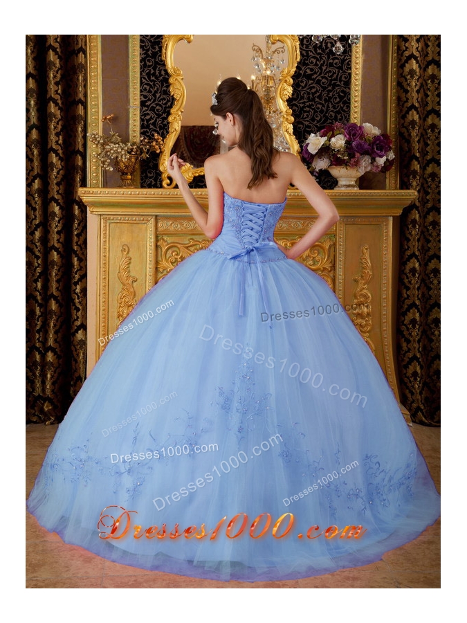 2014 Fashionable Puffy Sweetheart Appliques Quinceanera Dresses with Beading