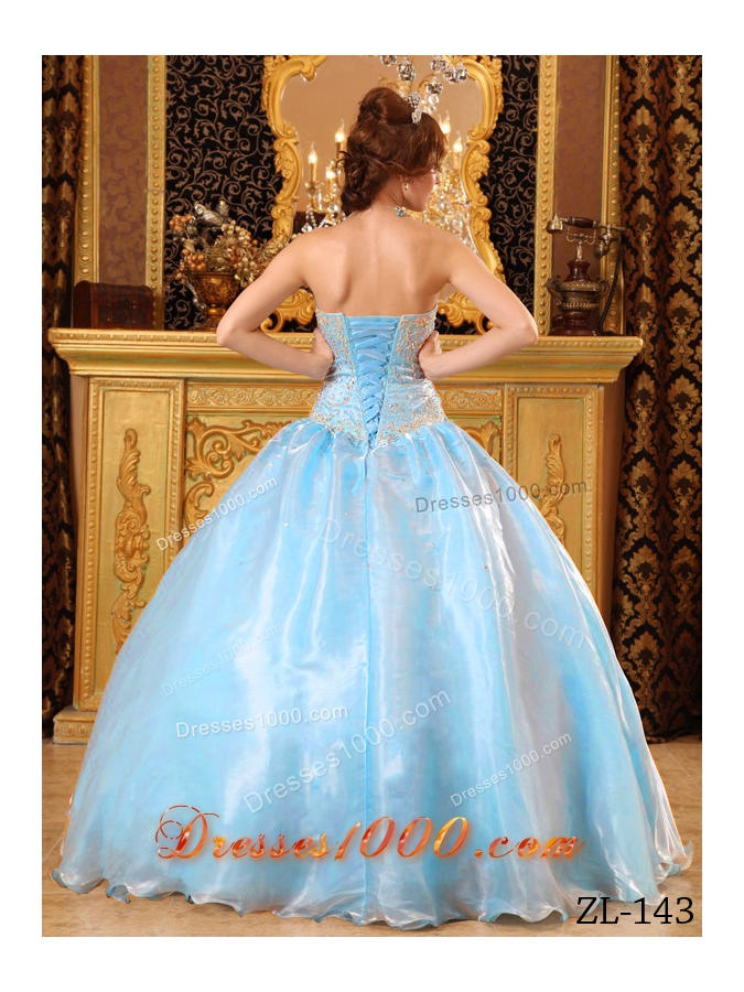 2014 New Style Puffy Strapless Beading Quinceanera Dresses with Appliques