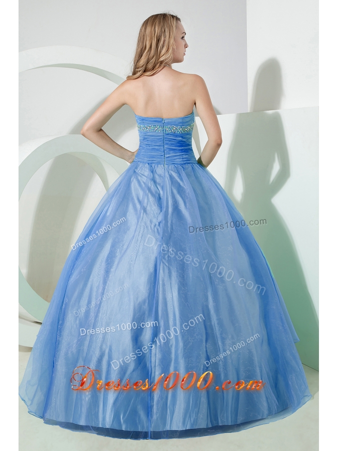 2014 Puffy Pretty Strapless Beading and Embroidery Quinceanera Dresses