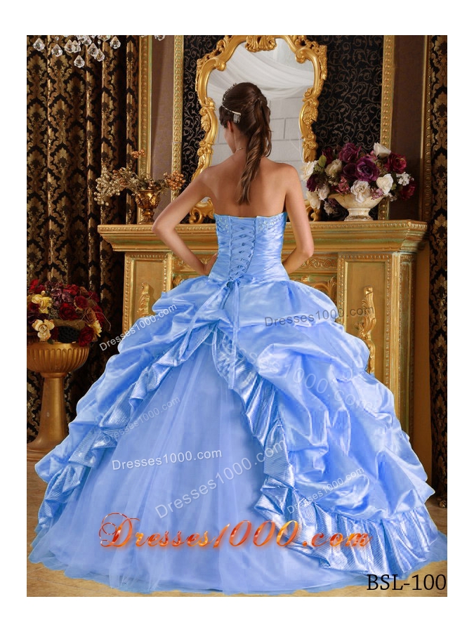 Gorgeous Puffy Pick-ups and Beading 2014 Quinceanera Dresses