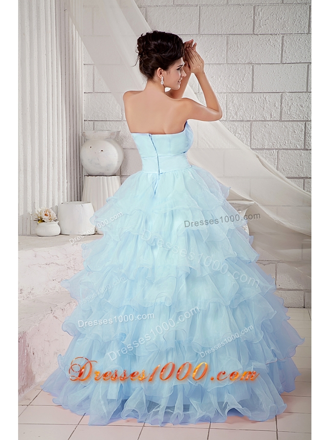2014 Puffy Sweetheart Beading Quinceanea Dresses with Ruffles