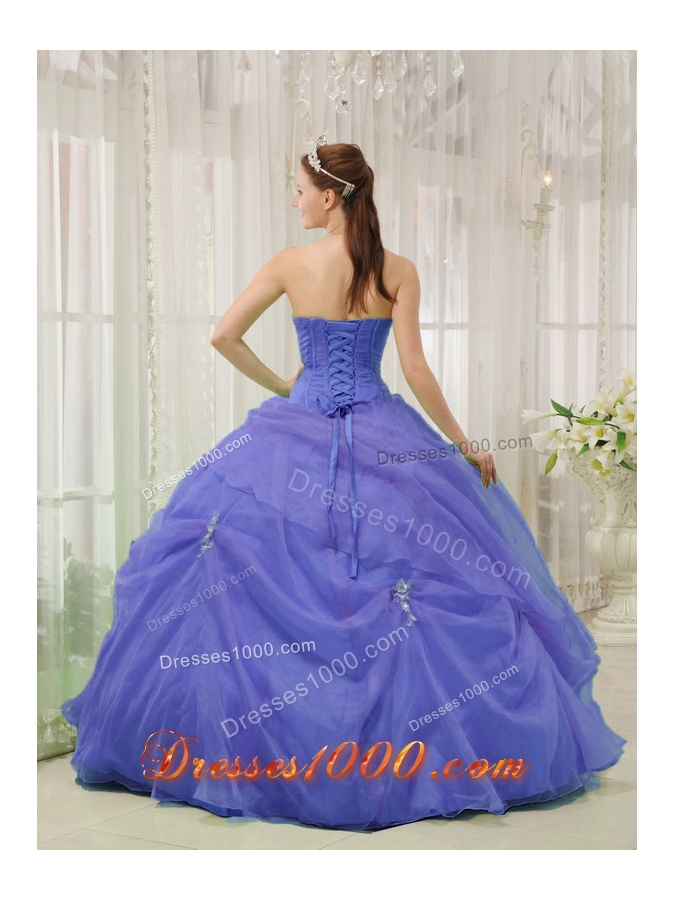 Fashionable Puffy Sweetheart 2014 Appliques Quinceanera Dresses with Beading