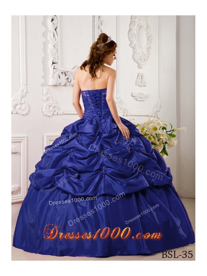 Cheap Sweetheart Long 2014 Quinceanera Dresses with Appliques