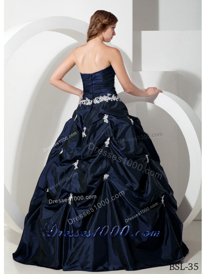 Princess Sweetheart Long Appliques 2014 Quinceanera Dresses