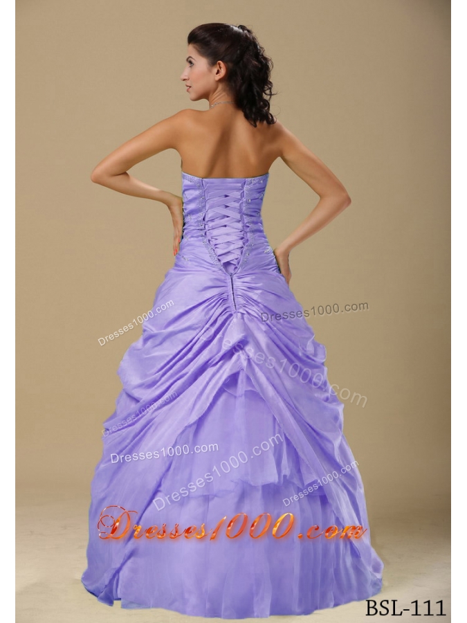 2014 Purple Ruching Bodice Quinceanera Dresses with Hand Made Folwers