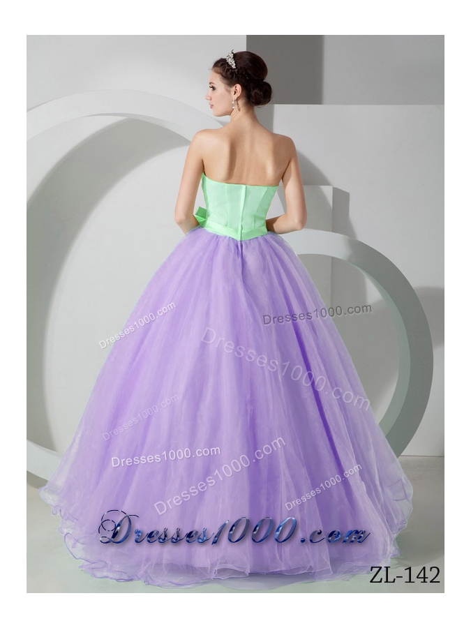 Classical Puffy Strapless Sash and Ruching Quinceanea Dresses for 2014