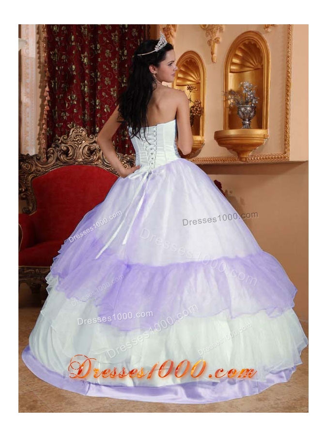 Colourful Ball Gown Strapless 2014 Embroidery Quinceanera Dresses