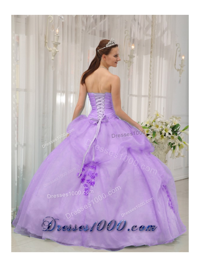 Cute Puffy Sweetheart Appliques 2014 Quinceanera Dresses