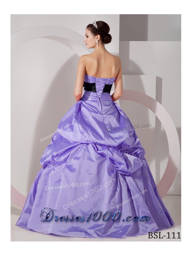 Fashionable Puffy Sweetheart 2014 Sashes Quinceanea Dress with Pick-ups