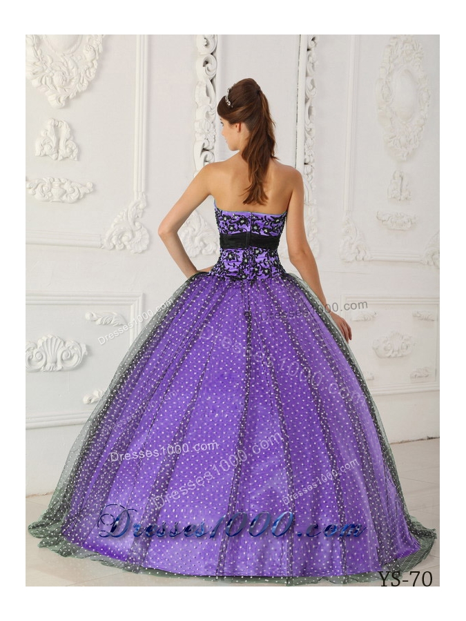 Puffy Strapless 2014 Beading and Appliques Quinceanera Dresses