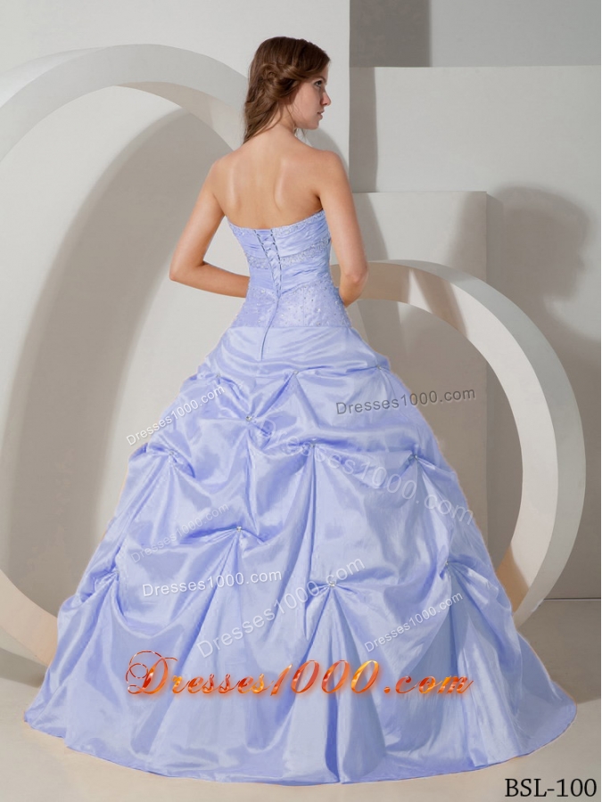 Puffy Sweetheart 2014 Beading Quinceanera Dresses with Pick-ups