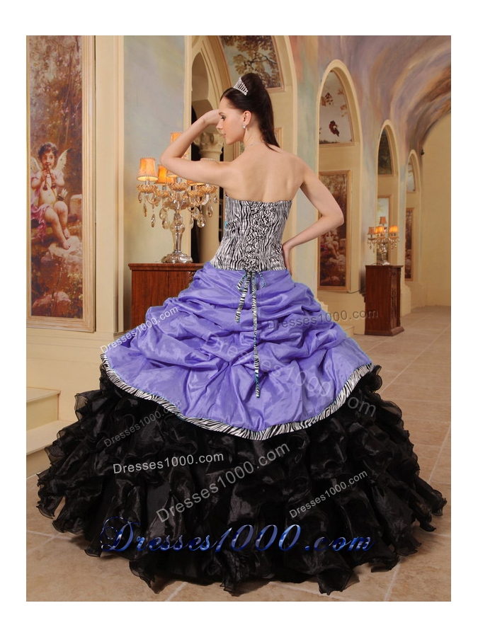 Puffy Sweetheart Ruffles and Pick-ups 2014 Quinceanera Dresses
