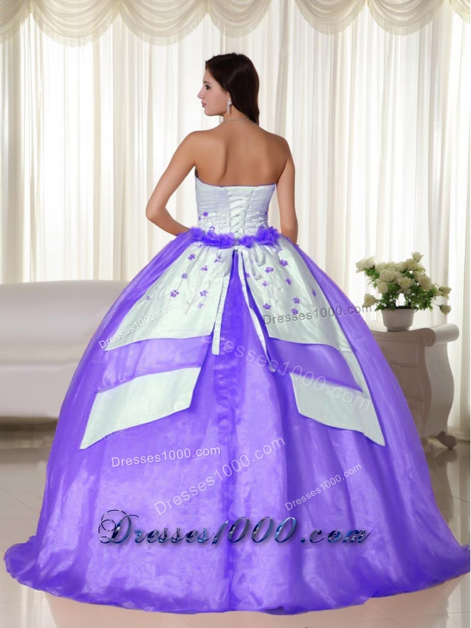 2014 Puffy Strapless Quinceanera Dresses for Appliques