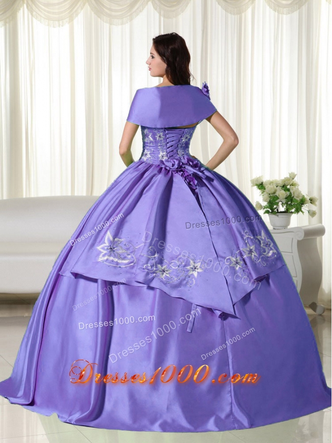 Beautiful Puffy Off the Shoulder Embroidery Quinceanera Dresses for 2014