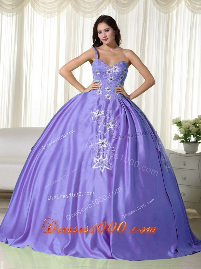 Beautiful Puffy Off the Shoulder Embroidery Quinceanera Dresses for 2014