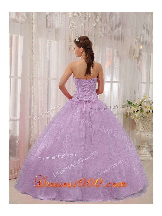 Brand New Lavender Sweetheart Beading Puffy Quinceanera Dresses for 2014