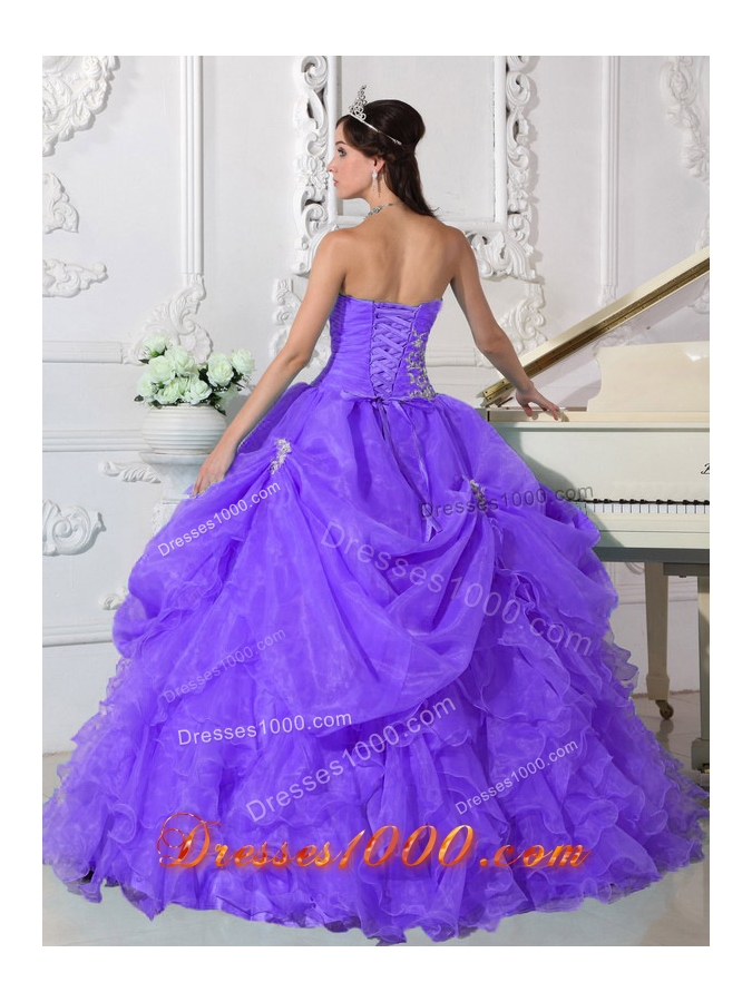 Elegant Strapless Beading Quinceanera Dress for 2014 Spring