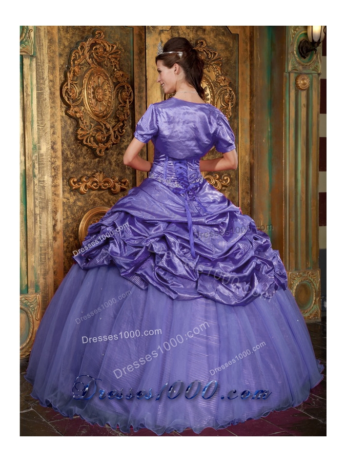 Puffy Sweetheart 2014 Appliques Quinceanera Dresses with Pick-ups