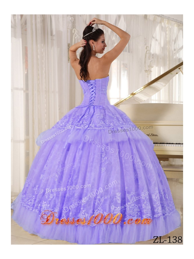 Beautiful Ball Gown Sweetheart Lace Appliques Quinceanera Dresses for 2014
