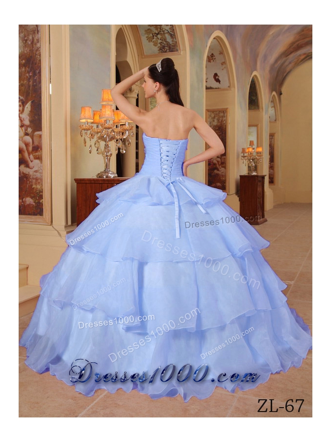 Classical Puffy Sweetheart 2014 Beading Quinceanera Dresses with Ruffles