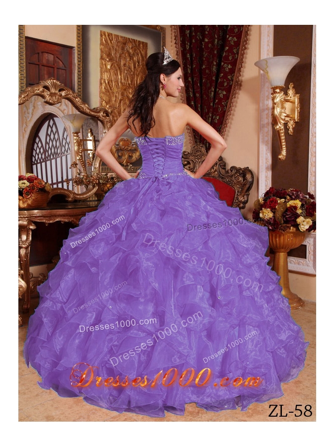 Puffy Sweetheart 2014 Spring Beading Quinceanera Dresses with Ruffles