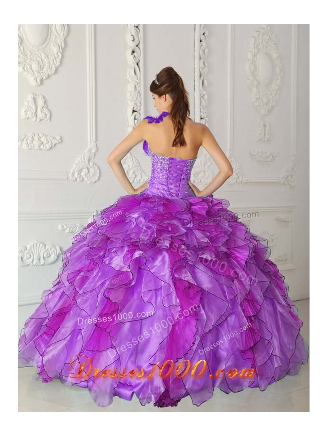 Romantic Puffy Strapless 2014 Beading Quinceanera Dresses