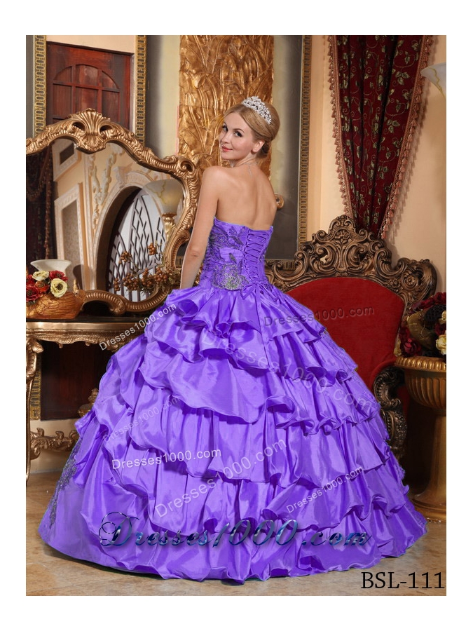 Super Hot Puffy Strapless Ruffles and Appliques 2014 Quinceanera Dresses