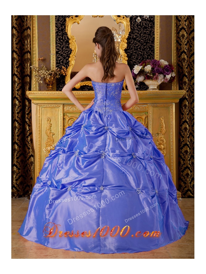 Beautiful Puffy Halter 2014 Appliques Quinceanera Dresses with Pick-ups