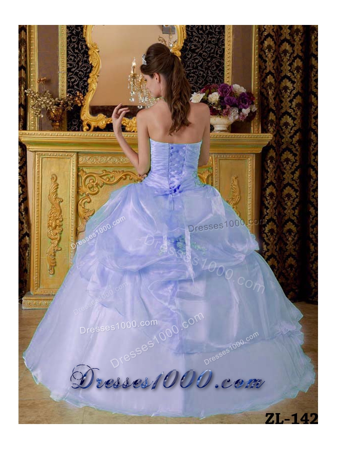 Luxurious Quinceanera Dresses in Light Blue Puffy Strapless 2014 Beading Ruched